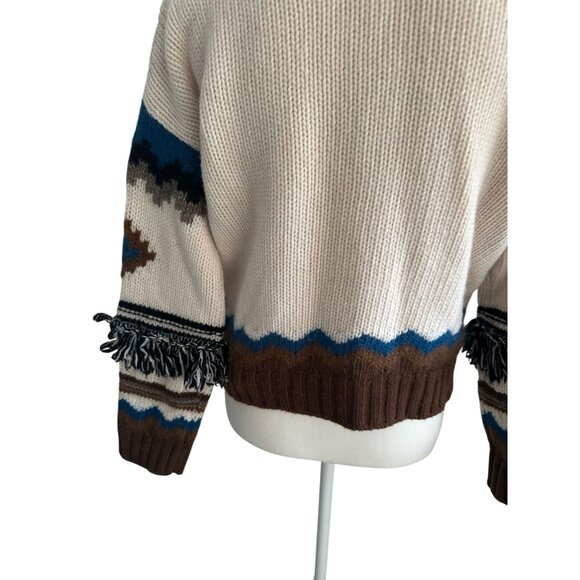 MAX MARA Weekend Baita Fringe Wool Alpaca Blend Sweater Size X Small - Picture 8 of 10